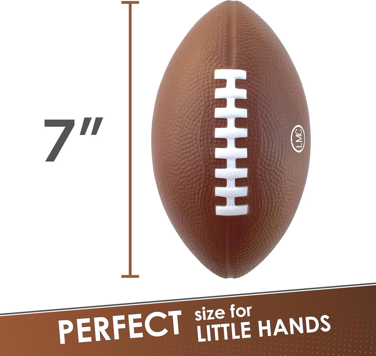 Foam Football - 7.25" Easy Grip Small Football for Kids - Kids Football Youth Size - Quality Soft Foam Toddler Footballs