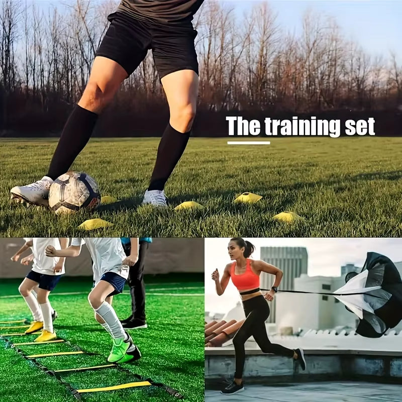 Soccer Training Agility Ladder Signs Discs Resistance Umbrella Spikes Soccer Training Obstacles Speed Awareness Training Ladder