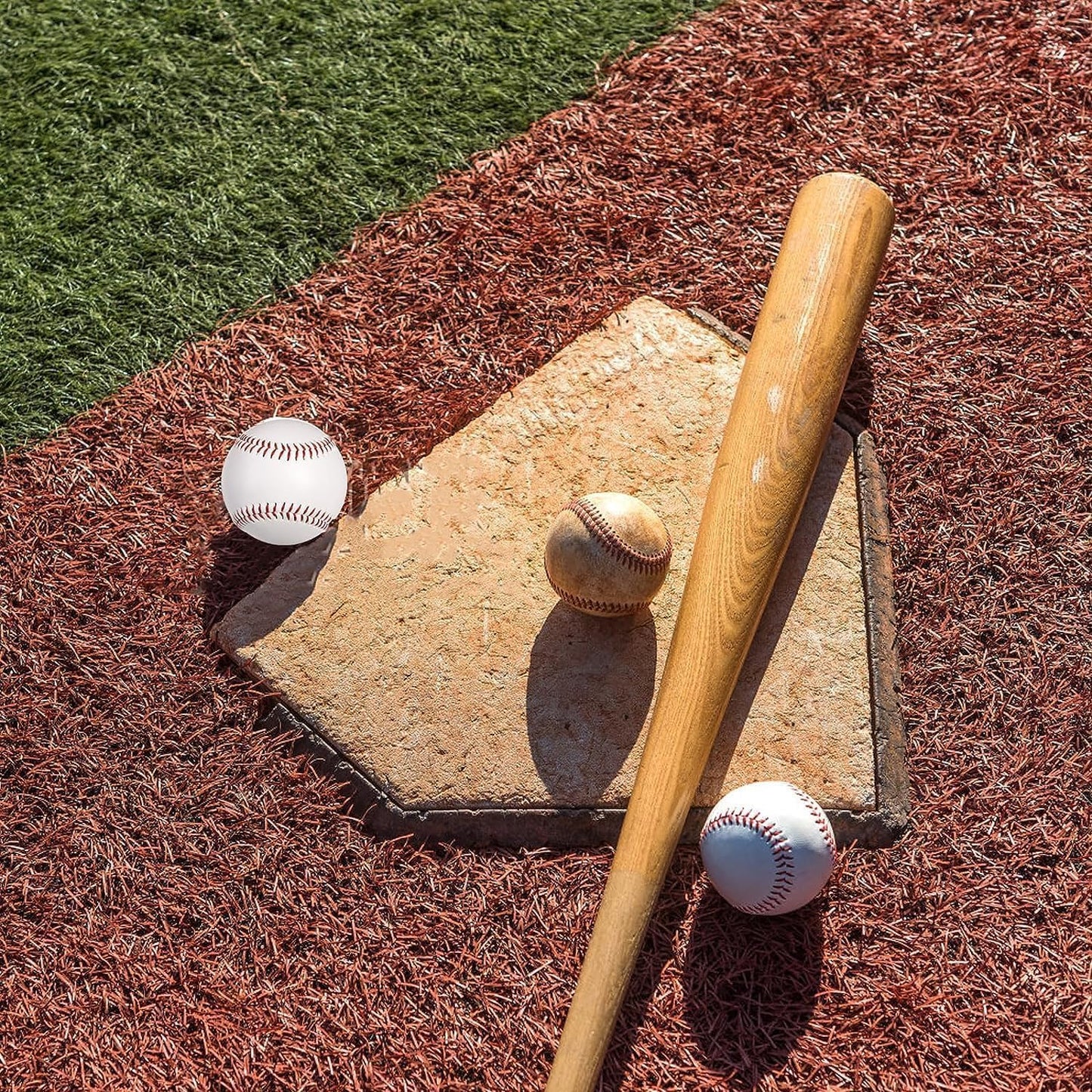 2 Pack Blank Baseballs Solid Cork Core, 9 Inch Baseball Balls Unmarked Autograph