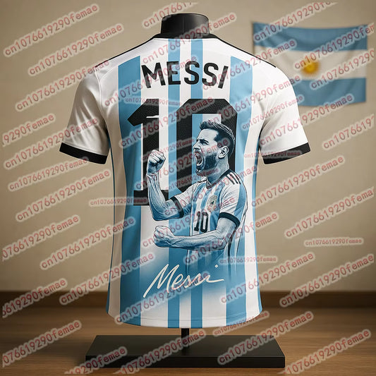 New Hot Selling Messi Celebration Commemorative Edition Sports T-Shirt Daily Outdoor Breathable Quick Drying Comfortable Jersey