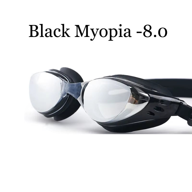 Adult Myopia Swimming Goggles Professional Pool Glasses Anti-Fog Large Field of Vision Kids Optical Waterproof Eyewear Diopter