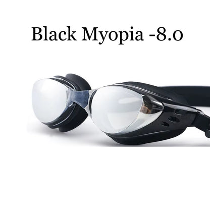 Adult Myopia Swimming Goggles Professional Pool Glasses Anti-Fog Large Field of Vision Kids Optical Waterproof Eyewear Diopter