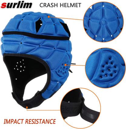 Rugby Helmet Soft Shell Helmets for Flag Football Scrum Cap Soft Helmet for Kids Youth