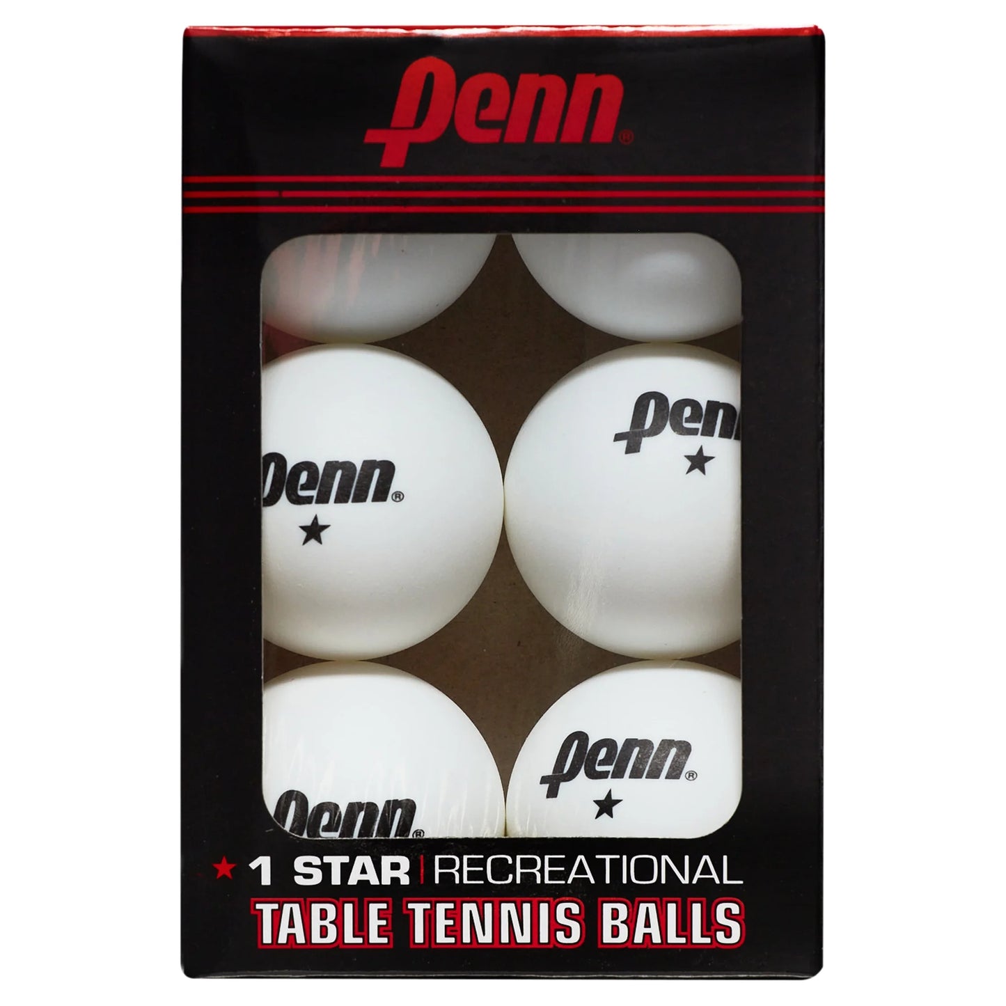 40Mm 1-Star White Table Tennis Balls; Box of 6 Official Tournament Size Ping Pong Balls