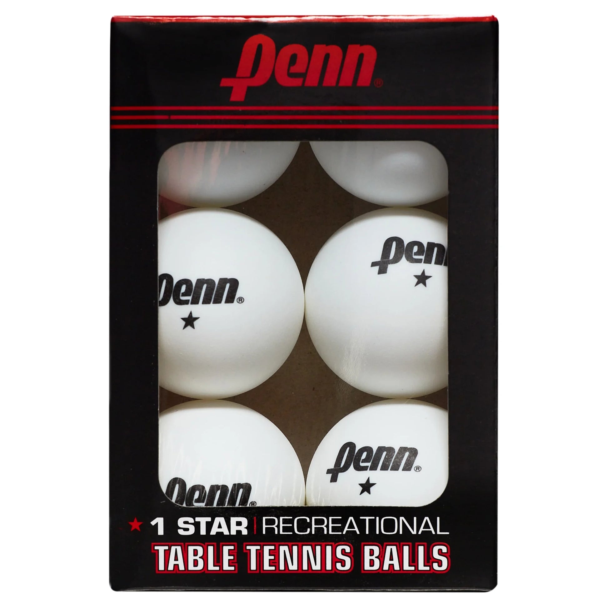 40Mm 1-Star White Table Tennis Balls; Box of 6 Official Tournament Size Ping Pong Balls