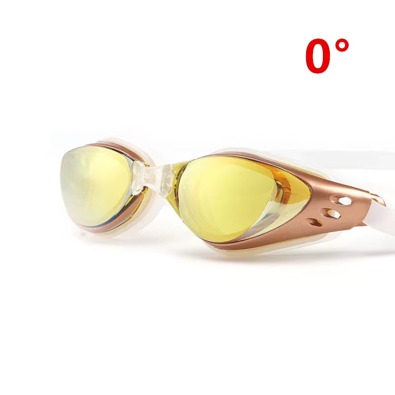 Adult Myopia Swimming Goggles Professional Pool Glasses Anti-Fog Large Field of Vision Kids Optical Waterproof Eyewear Diopter